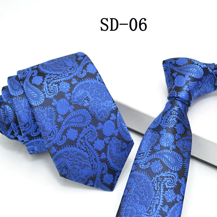 Классический мужской деловой формальный свадебный галстук 6 см в полоску модный галстук-рубашка Аксессуары для платья - Цвет: SD-06