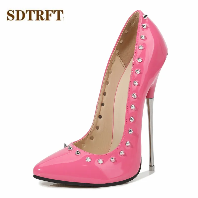 SDTRFT сезон весна-осень zapatos mujer свадебные туфли на высоком тонком металлическом