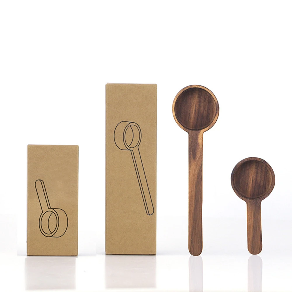 Wooden Coffee Scoop Measuring Spoon Black Walnut Wood Kitchen Scoop Wooden Coffee Scoop Measuring Spoon Black Walnut Wood Kitchen Scoop