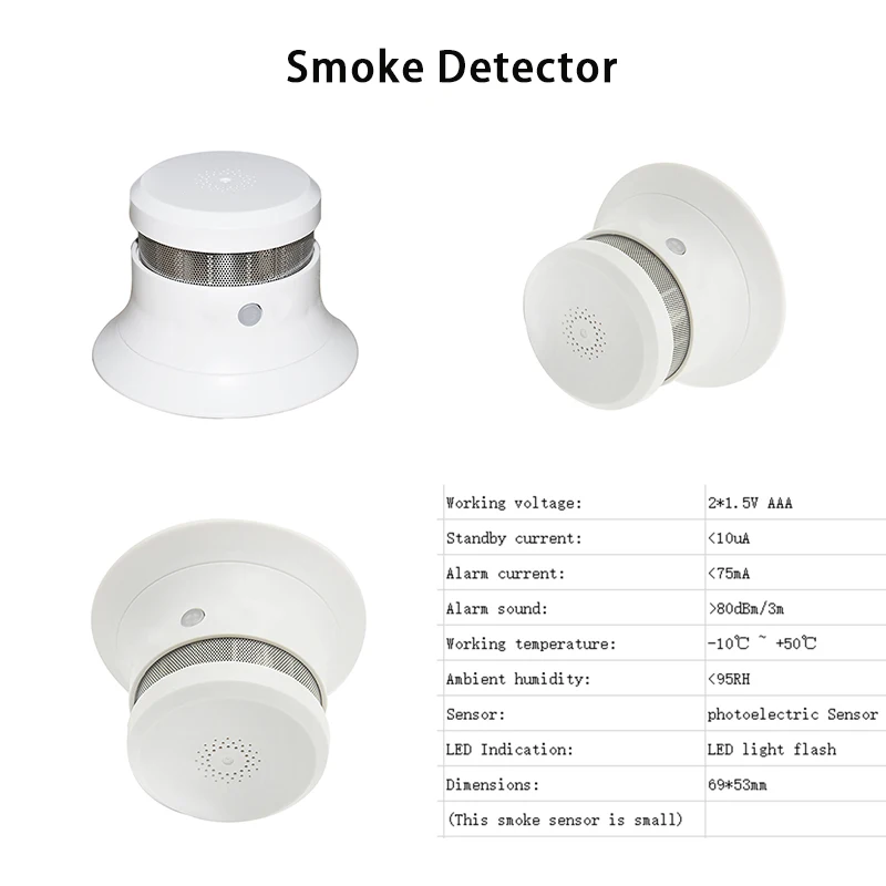 Wireless Combination Smoke & CO Alarm Carbon Monoxide Detector Fire Sensor 85dB Built in Voice Alert Battery Powered Easy Use