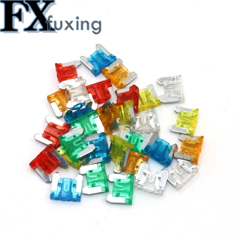 30Pcs Standard Auto Blade Fuse For Car 5A 10A 15A 20A 25A 30 AMP Each 5pcs Car Fuse Auto Fuse Medium Mini Micro M2 Fuse 2Pin NEW