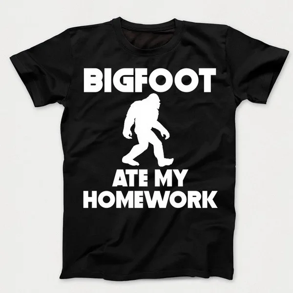 Забавная детская футболка с надписью Bigfoot Ate My Homemade Повседневная