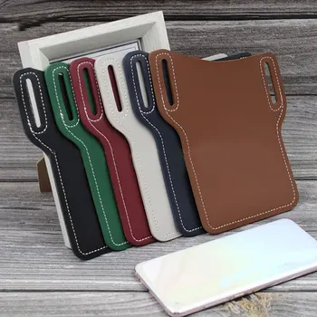 

Men Cellphone Loop Holster Case Belt Waist Bag Props Leather Purse Phone Wallet