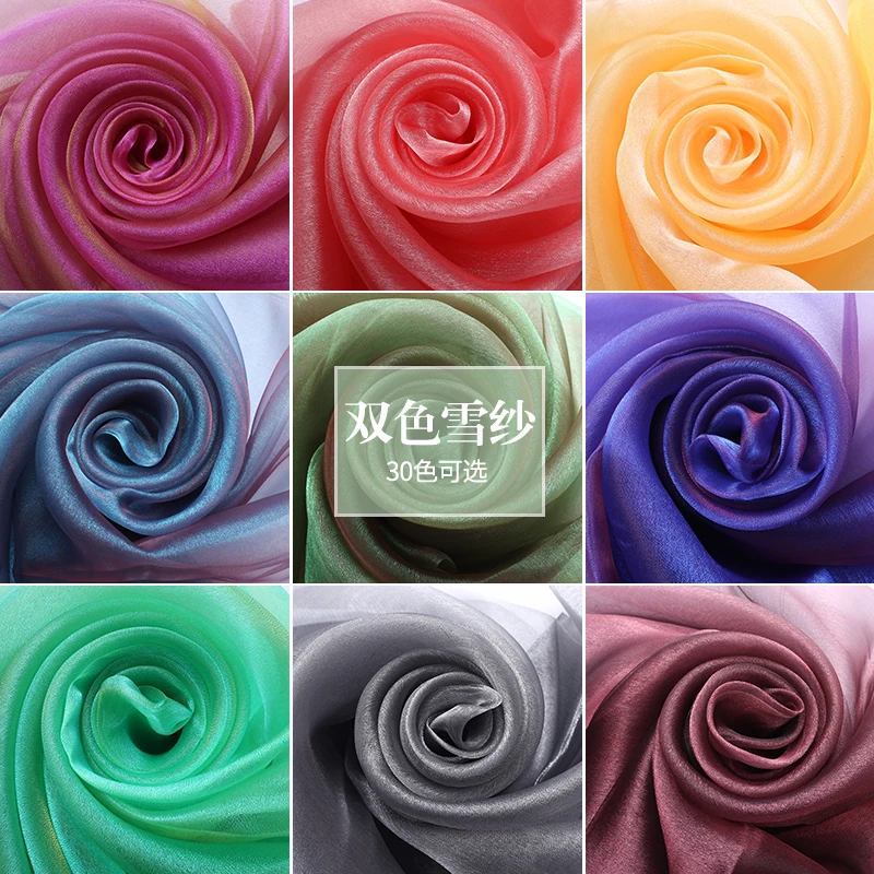 5 Metri/lotto Organza Di Cristallo Pura Tulle Rotolo Tessuto Per La - Foto 13