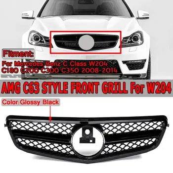 

1 Pcs Black Front Grille Grill For Benz W204 C180 C200 C250 C350 2008-14 ABS Car Styling Car Accessories AMG Style