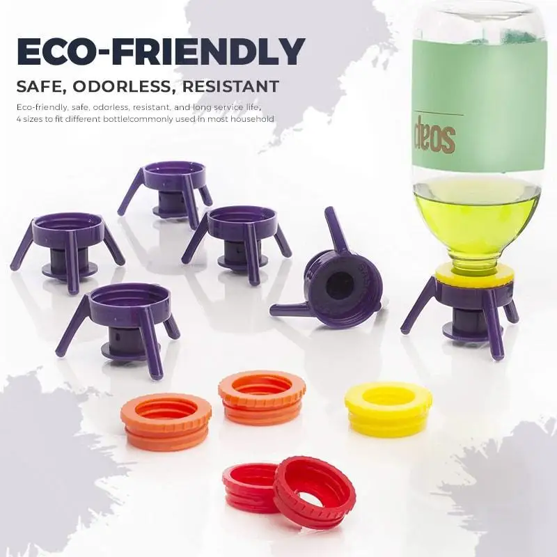 Bottle Cap Stand Kit Bottle Holder Useful Shampoo Bracket Leakproof Cover Flip-it Drops Squeezing Inverted Stand Cap Toss It