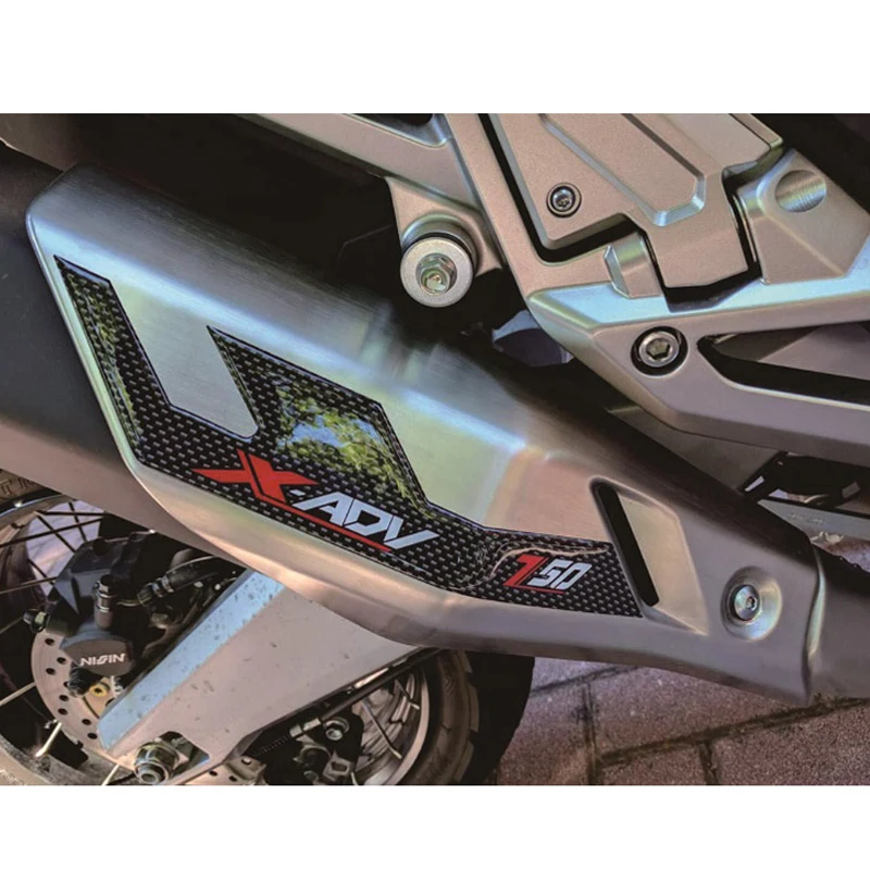 

carbon fiber 3D Motorcycle Sticker motorcycle exhaust pipe Protection Pad Cover Decoration Decals For Honda XADV x-adv 750