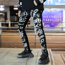 Новинка, модные уличные мужские джинсы, винтажные черные обтягивающие мужские рваные джинсы, рваные мужские джинсы в стиле хип-хоп