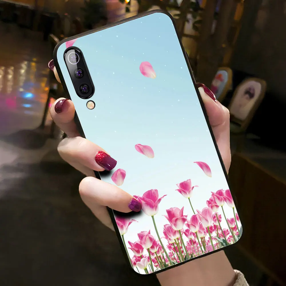 Для xiaomi mi A2 чехол 6X Mofi закаленное стекло задняя крышка для a2 ЖЕСТКИЙ ЦВЕТОК РОЗА