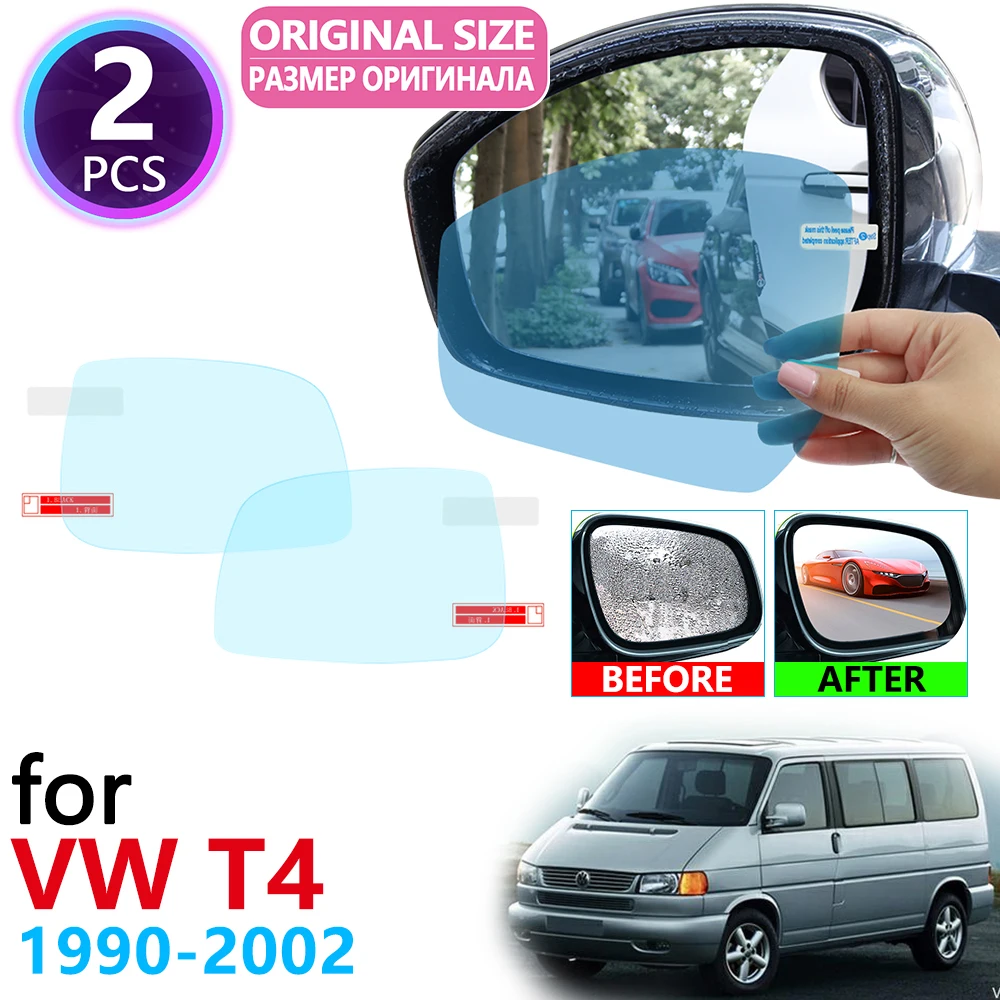 for VW T4 Volkswagen Transporter Multivan 1990~2002 Full Cover Rearview  Mirror Anti-Fog Rainproof Anti Fog Film Accessories