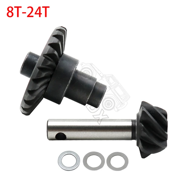 8T 24T/27T/30T/33T Steel Helical Bevel Axle Gear for 1/10 RC Crawler Axial SCX10 II III 90046 axi03014 Capra 1.9 utb 6