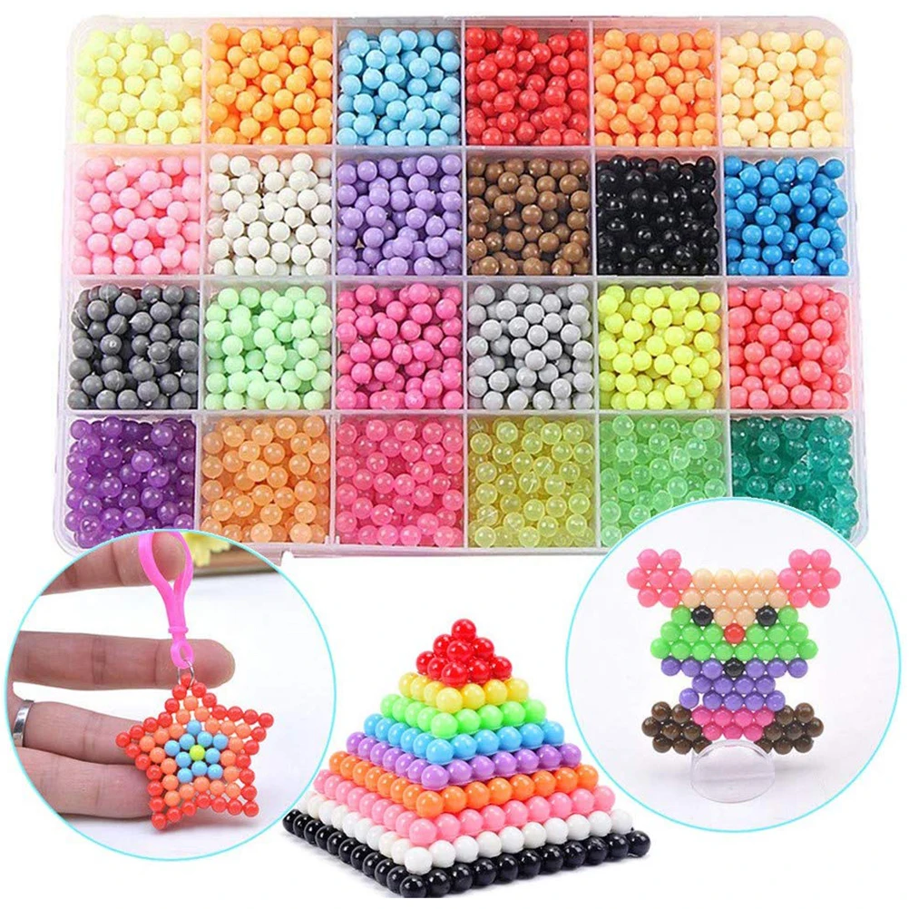 24 цвета водяная бусина DIY игрушка для рисования детский набор ручных бусин