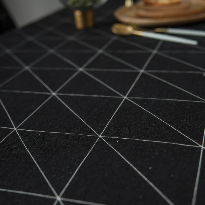  black linen tablecloth square pvc table cloth modern furniture covers manteles para mesa rectangula
