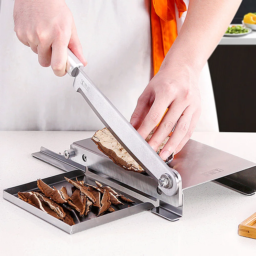 Household Manual Lamb Beef Slicer Frozen Meat Cutting Machine Vegetable  Mutton Rolls Cutter Meat Slicer Stainless Steel House - AliExpress