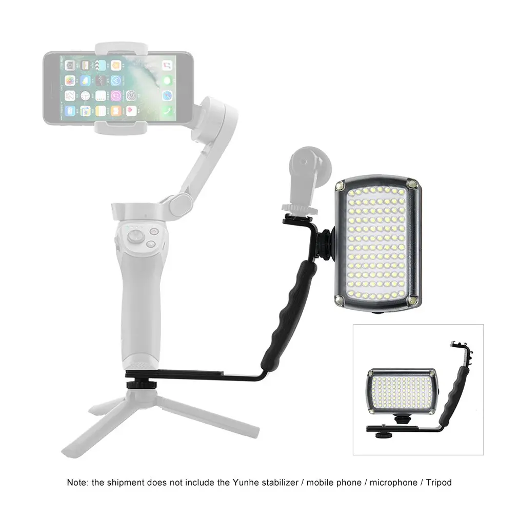 WY513902 Подходит для DJI OSMO Mobile 2/3 регулируемый светодиодный светильник с фиксированным кронштейном ручной карданный стабилизатор Универсальный заполняющий светильник - Цвет: WY513902