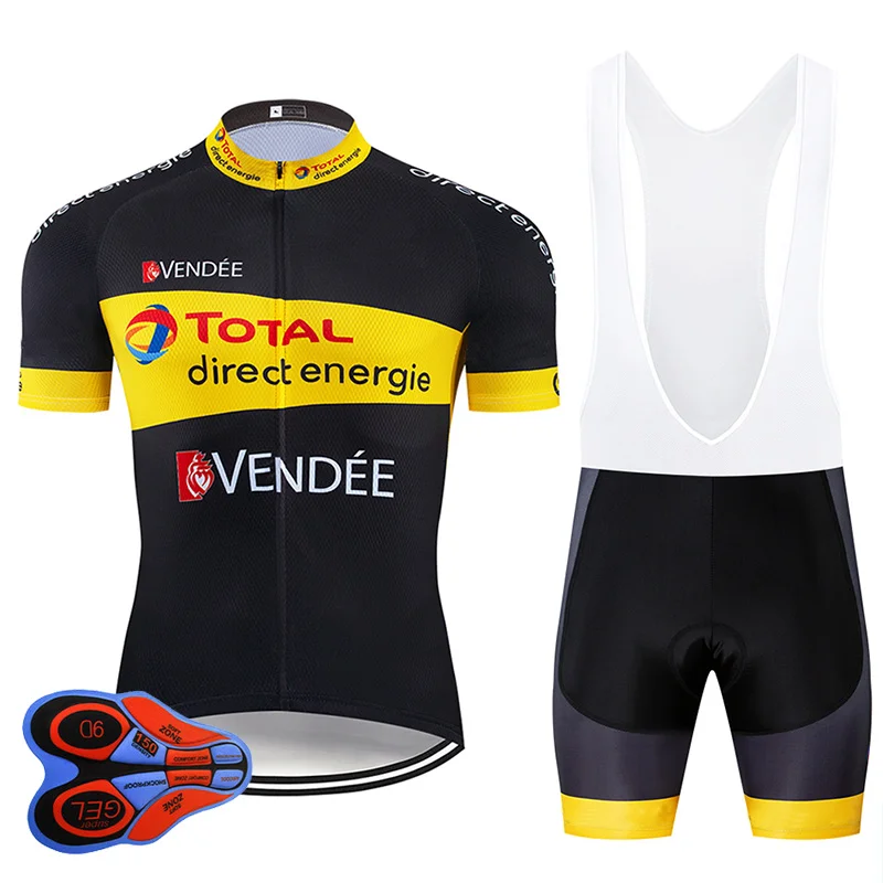 

Pro Team France Cycling Clothing 9D Set MTB Uniform Breathable Bicycle Wears Quick Dry Bike Clothes Mens Short Maillot Culotte