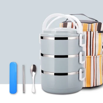 

Portable Food Container Plastic Japanese Style Stainless Steel Bento Boxs For Student Kids Thermal Lunchbox China Tableware Sets