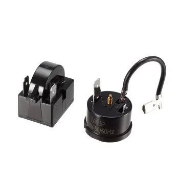 

uxcell Refrigerator Starter Relay 33 Ohm 3 Pin + Compressor Thermal Overload Protector 12 Ohm 2 Pin Starter