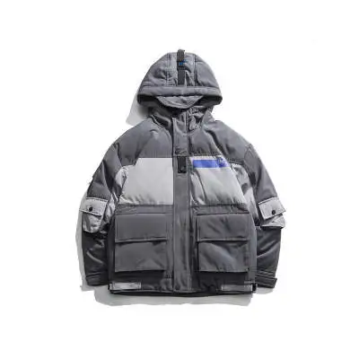 Dark gray Зимняя куртка, Женская парка, Свободное пальто в стиле хип-хоп с капюшоном, толстое теплое пальто, плюс размер, куртки, парка для женщин, высокое качество, зимнее пальто - Цвет: Dark gray