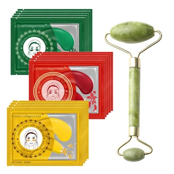 

Collagen Eye Mask Gel Patches Anti Wrinkle Remove Dark Circles Whitening Moisturizing Sliming Face Roller Massager Skin Care