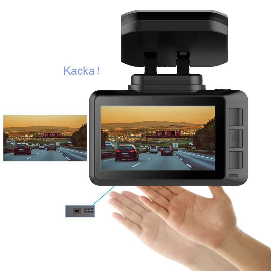 4K UHD 2160P Автомобильный видеорегистратор с двумя объективами GPS Wi Fi трекер