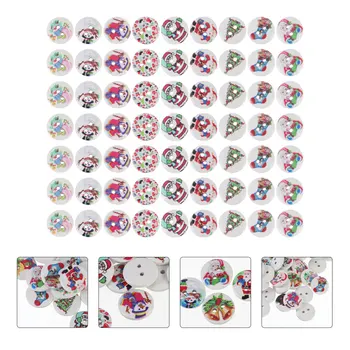

200Pcs Wooden Buttons lovely Handmade Round Buttons (Random Style and Color)