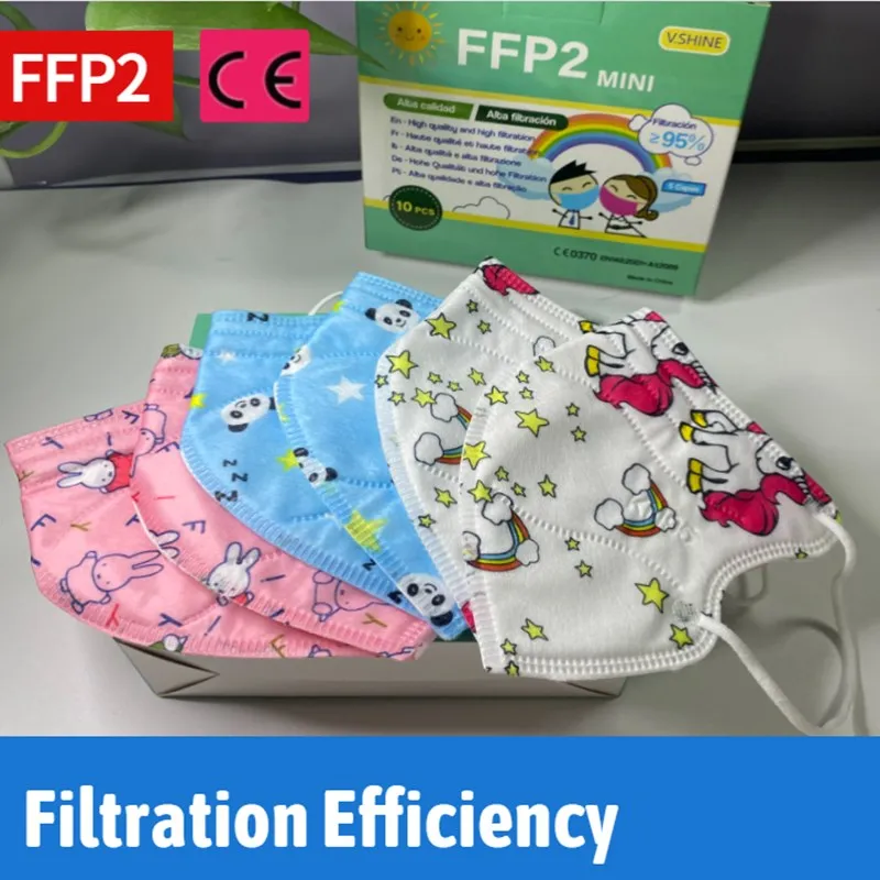 Reutilizable FFP2 máscara para niños Mascarilla KN95 infantil 10 UDS-100 Uds protección FPP2 máscaras para el rostro boca para niño niña niño máscara Enfant