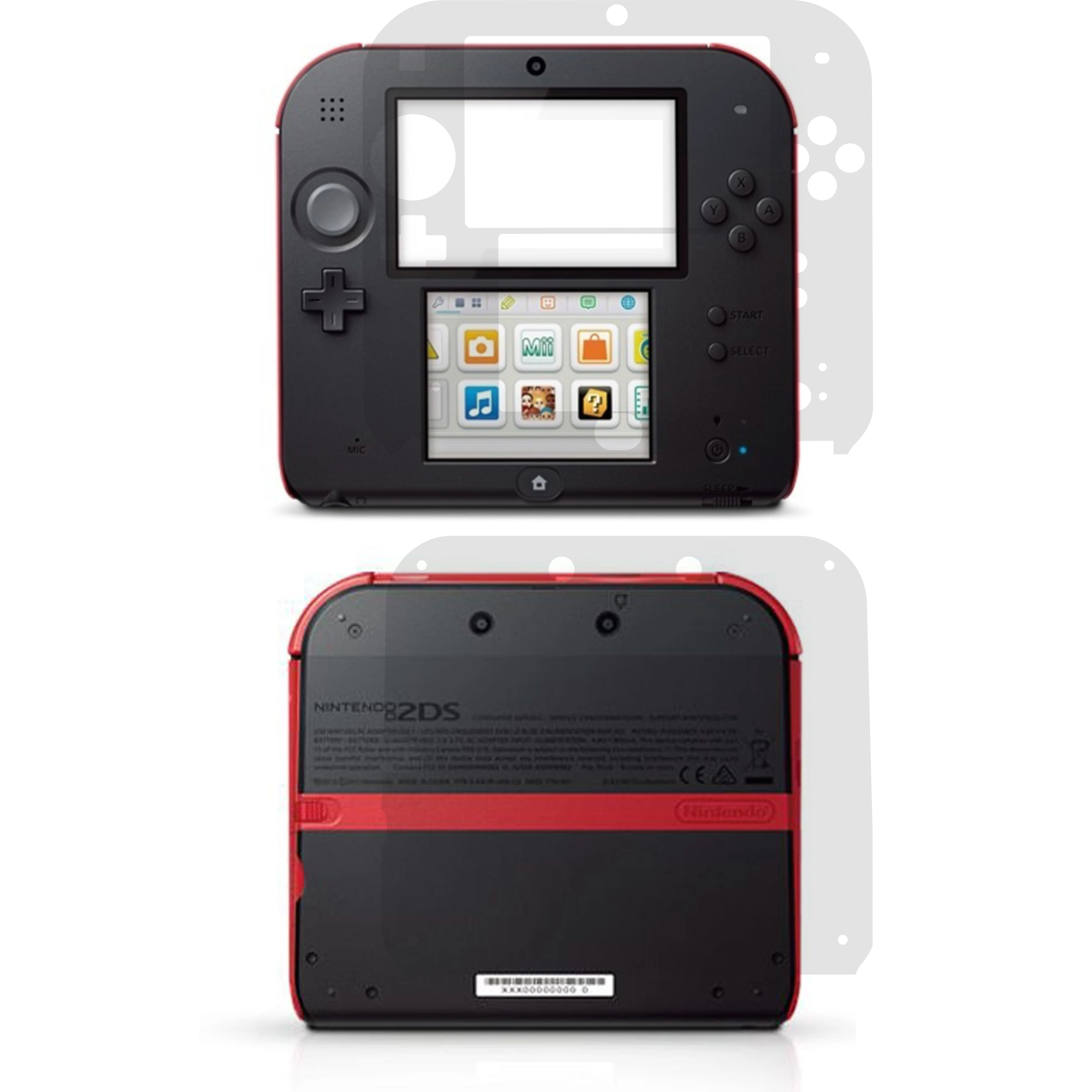 

Transparent clear Vinyl Skin Sticker Protector for 2DS skins Stickers