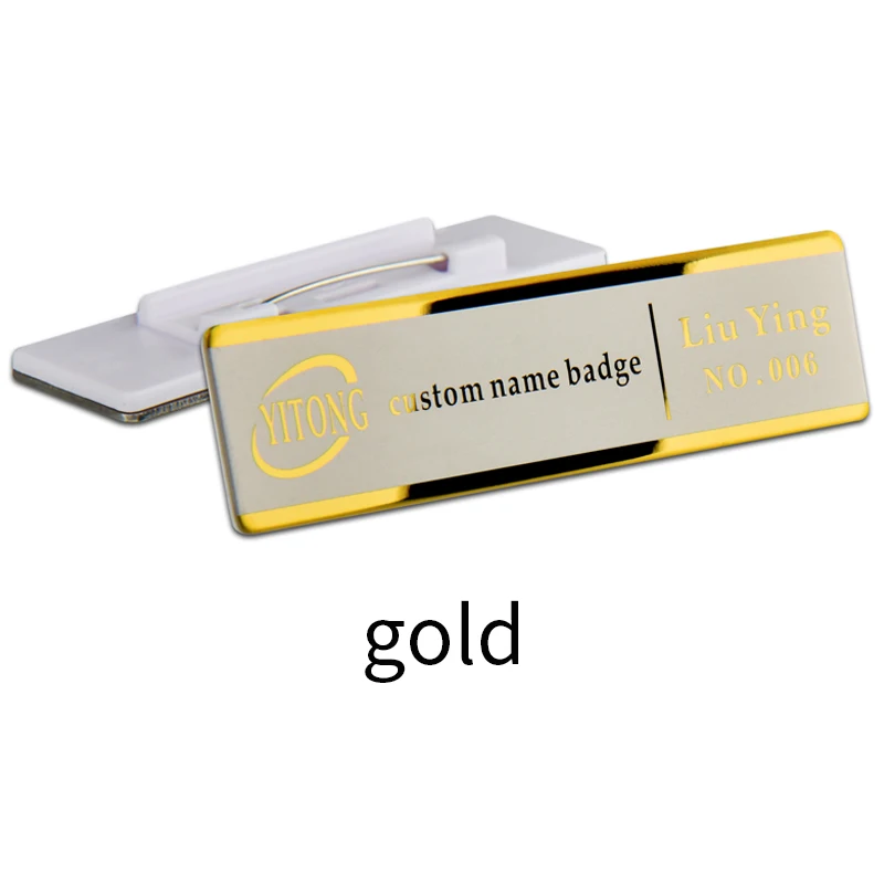 10 шт. Гравировальный лазерный значок 70 х20 мм|name badge magnetic|officer badgeid |
