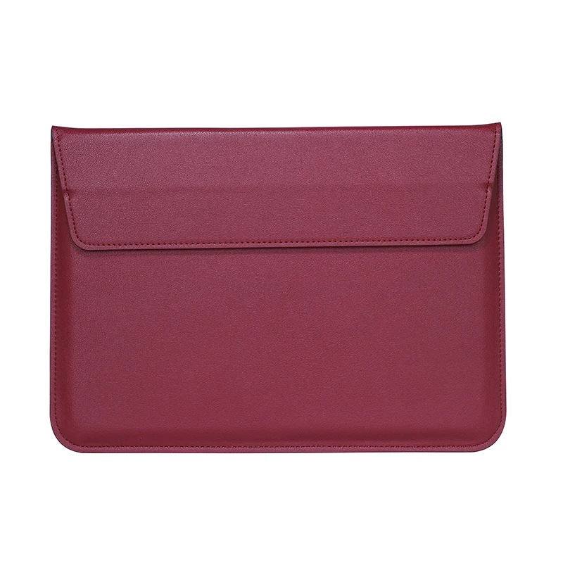 Сумка для ноутбука для Macbook 11/13 сумка для защиты рукава A1932 Air 13 Pro A2159 A1466 чехол для ноутбука PU кожаный чехол-подставка - Цвет: Красный