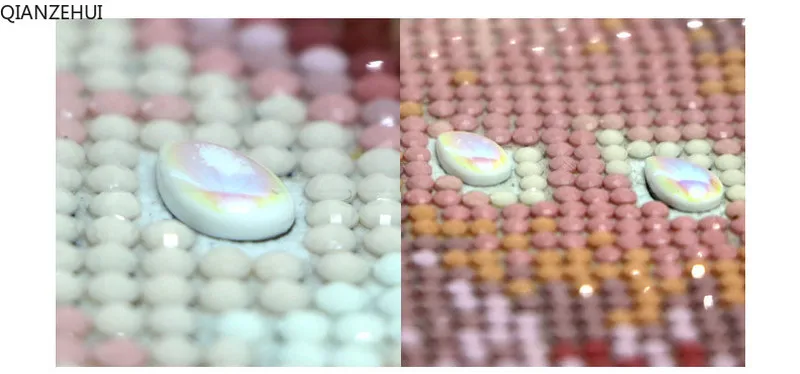 QIANZEHUI, DIY Алмазная вышивка особой формы, гостиная, насыщенный Белый павлин, полная алмазная живопись, вышивка крестиком, украшение