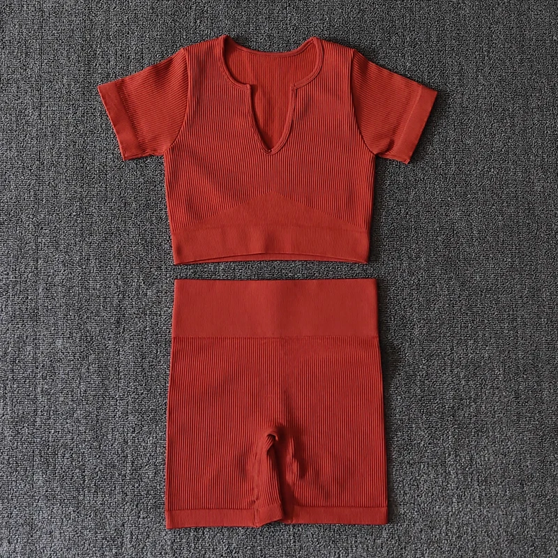 2/4/6PCS Seamless Women Yoga Set Workout Sportswear Fitness Bra Sport Pants Gym Clothing High Waist Leggings Shorts Sports Suits