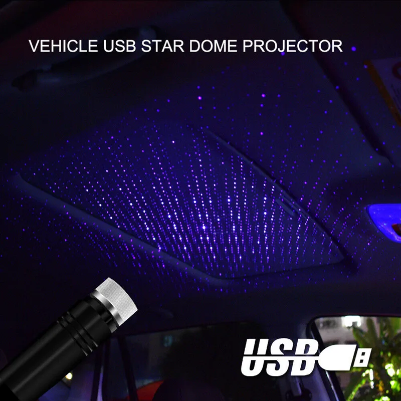 Posbay Автомобильный USB светодиодный атмосферный светильник Ambient Star потолочный светильник фонари на крышу автомобиля Романтическая ночь DIY интерьерный декоративный светильник