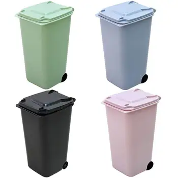 

Waste Bin Small Trash Can Mini Desktop Litter Trash Tabletop Trashbox Desk Car Garbage Bin Kitchen Accessories Home Organizer