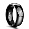 TIGRADE 2/4/6/8mm hommes alliance poli femmes titane Simple fiançailles classique anneaux noir argent couleur dame anel 3-15