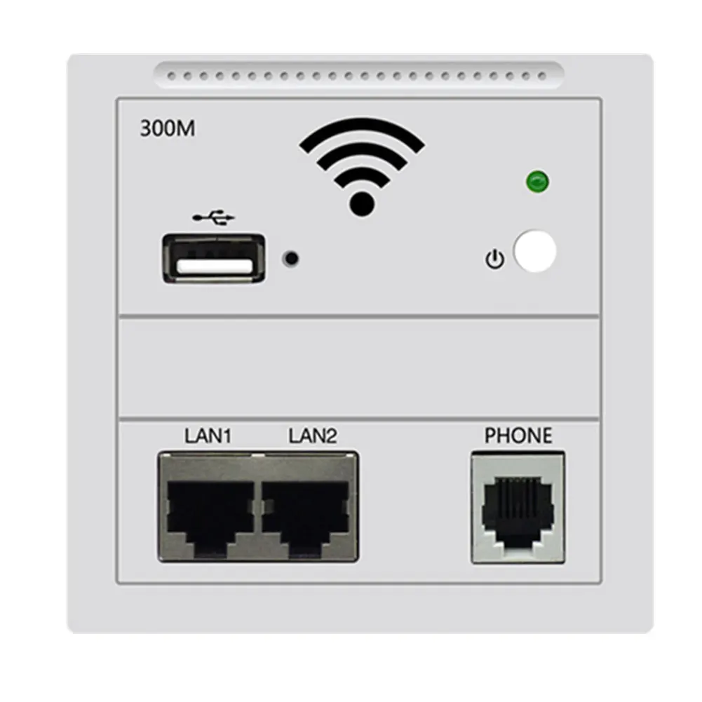 300 Мбит/с WiFi розетка AC220V Встроенная антенна репитер для ресторана настенный беспроводной маршрутизатор аксессуары 86 панель ИНН - Цвет: Белый