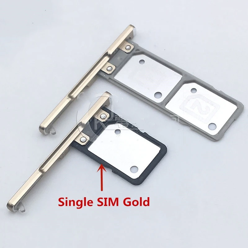 Single SIM Gold Для sony Xperia XA1 держатель для sim-карты для sony Xperia XA1 двойной слот для sim-карты адаптер замена запасных частей - Цвет: Single SIM Gold