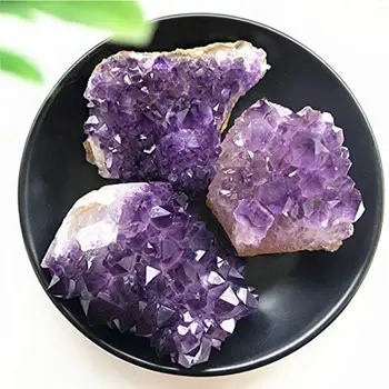 

1pcs 40-60g Natural Amethyst Crystal Quartz Drusy Geode Healing Feng Stone Stone Ornament Purple Shui Cluster Decoration W8G1