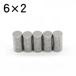 20/50/100/200/500 Pcs 6x2 Round NdFeB Neodymium Magnet N35 Super Powerful Small imanes Permanent Magnetic Disc