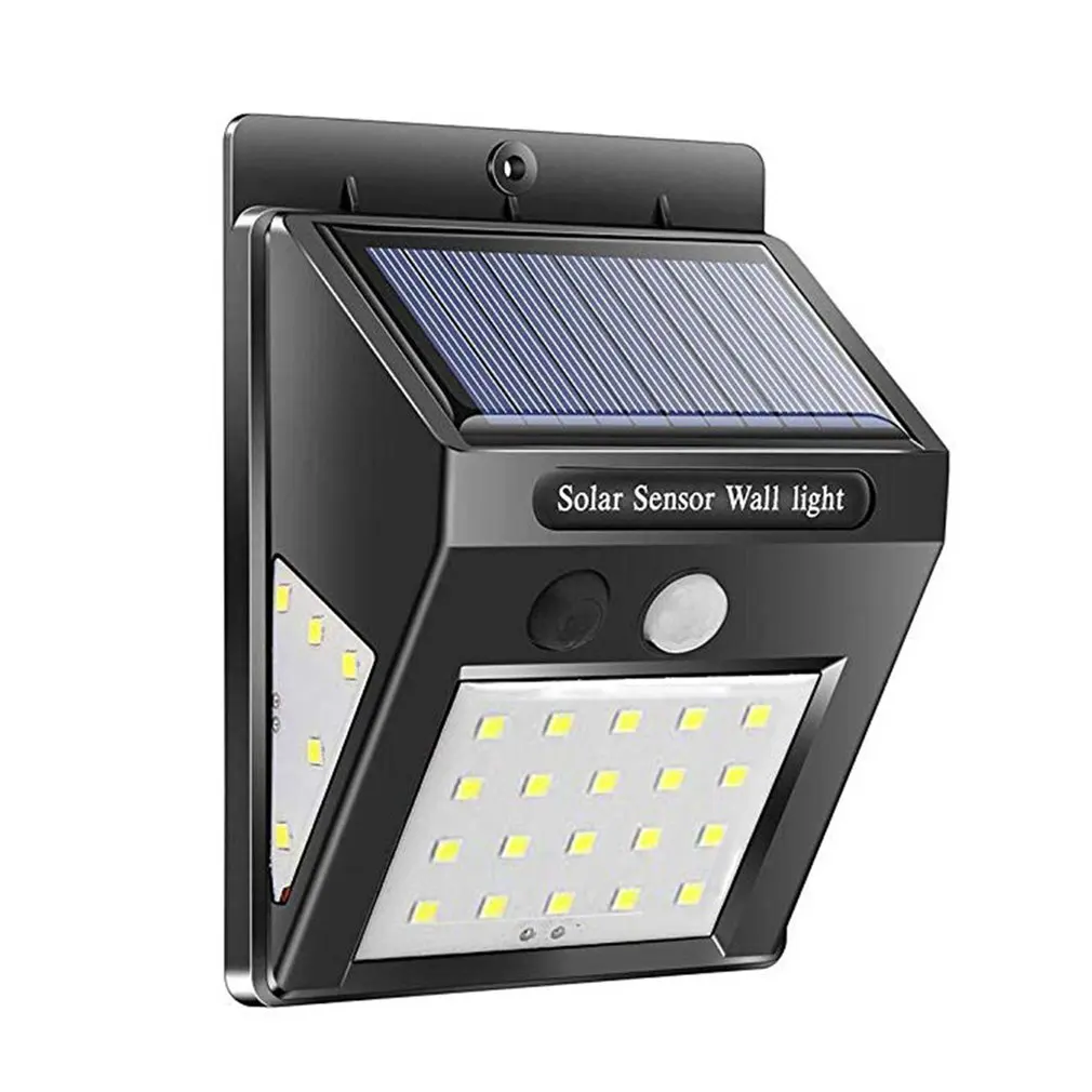 20led With Box 20 светодиодный водонепроницаемый Солнечный датчик света датчик движения настенный светильник наружный сад двора уличный фонарь энергосберегающий подвесной светодиодный источник освещения - Испускаемый цвет: 20led With Box