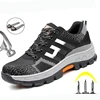 Men's Work Shoes Safety Steel Toe Boots For Men Anti-smashing Puncture Proof Construction Reflcetive Fashion Sneakers Outdoor ► Photo 2/6