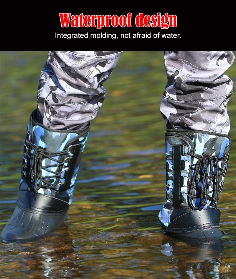Sapatos de Pesca de Inverno à Prova Botas de Borracha de Pesca Sapato de Neve Pesca ao ar Dwaterproof Água Antiderrapante Mais Velvet Wading Manter Quente Voar Livre Produto 9 Roupa de pesca tipo Wader