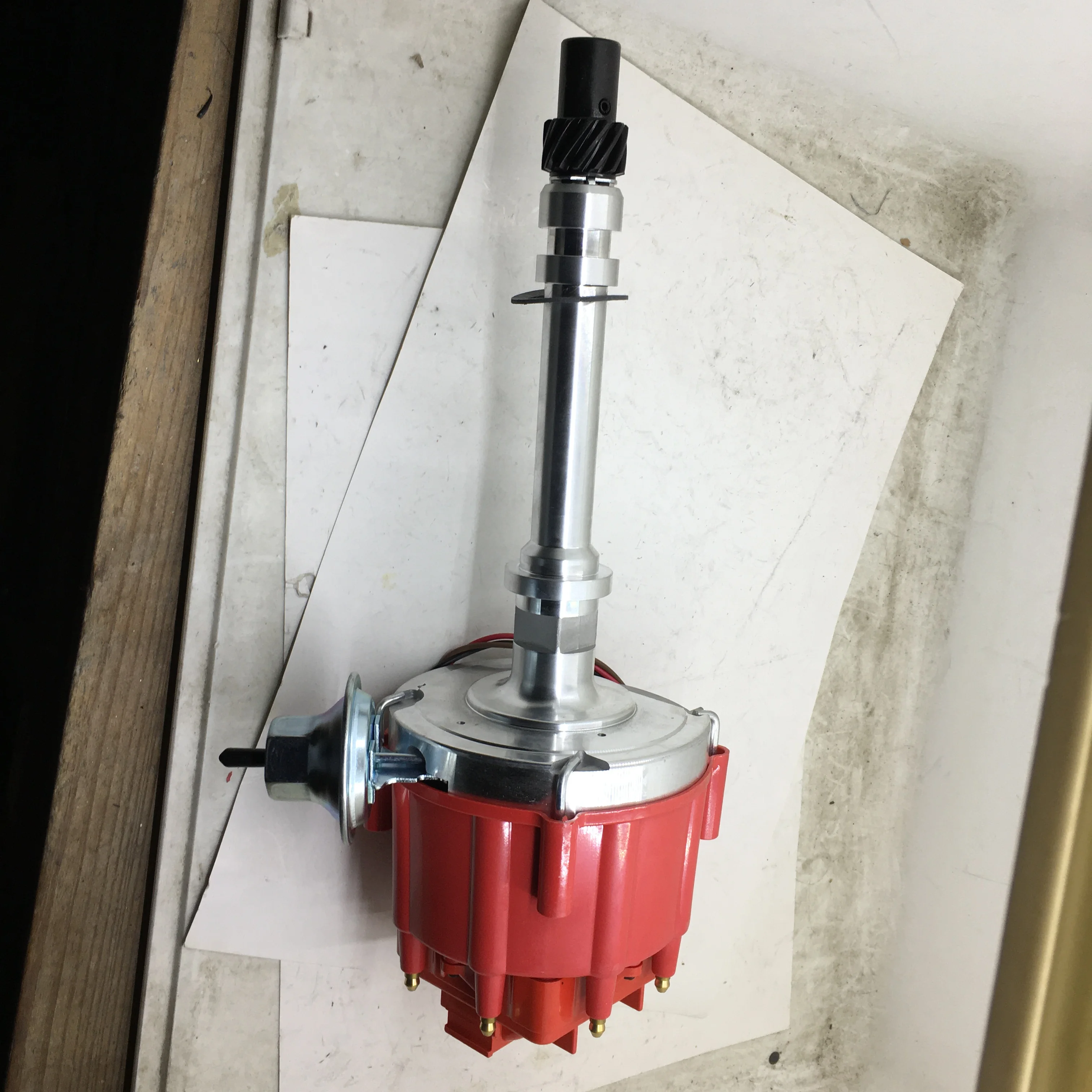 SherryBerg NEW complete distributor RED CAP FOR MSD MODEL Ignition 8365 Pro-Billet FOR GM HEI SBC BBC 265 327 350 400 396 454