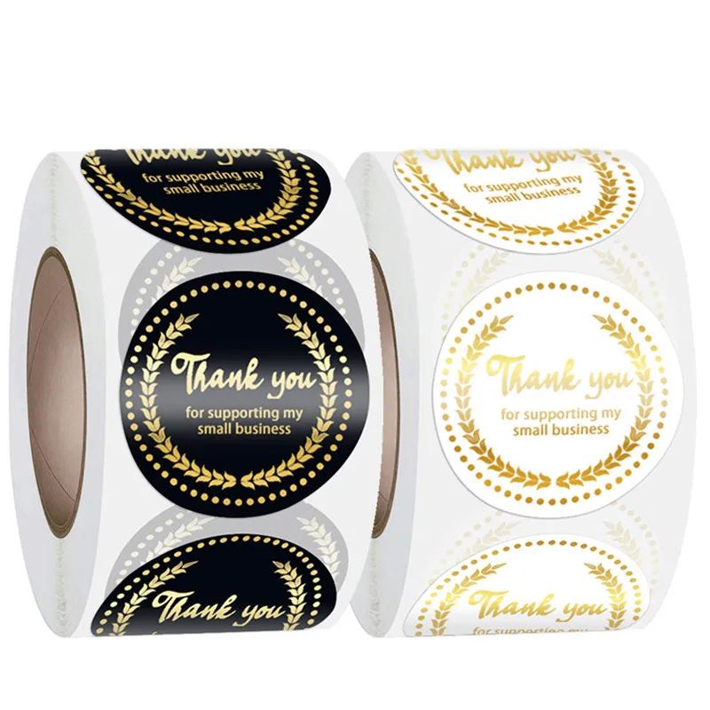 38mm Two-color Cute Thank You Sticker Baking Self-adhesive Envelope Sealing Gift Wedding Decoration Label | Дом и сад