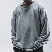 Cooo Coll Мужская футболка High Street с длинным рукавом в стиле хип-хоп Kanye West Hole Tearing Asap Rocky 19fw футболка Топы Футболка pinkfloyd футболка