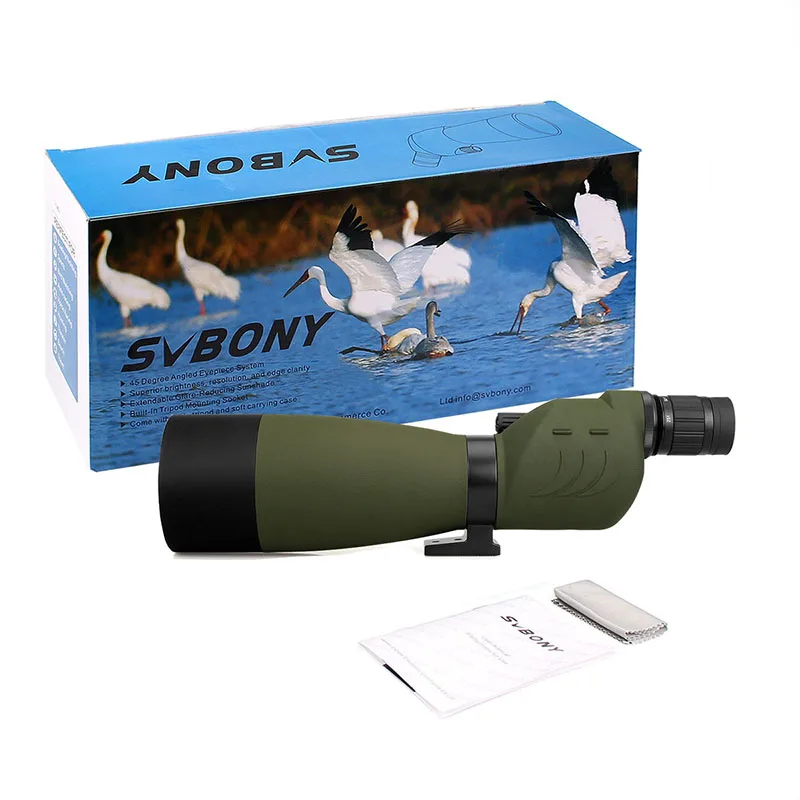 SVBONY SV17 25-75x70mm Spotting Scope Straight Waterproof For Camping Hunting Bird Watching Zoom Telescope Spygla