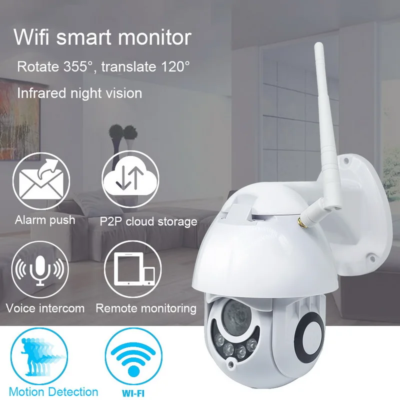 HD 1080P Беспроводная IP камера уличная купольная безопасности сетевая CCTV наблюдения