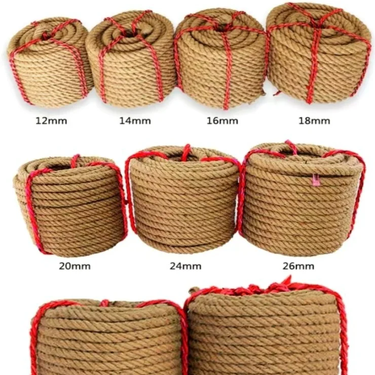 4mm, 5mm, 6mm,8mm,10mmx100m Sisal Ropes Jute Twine Rope Natural Hemp
