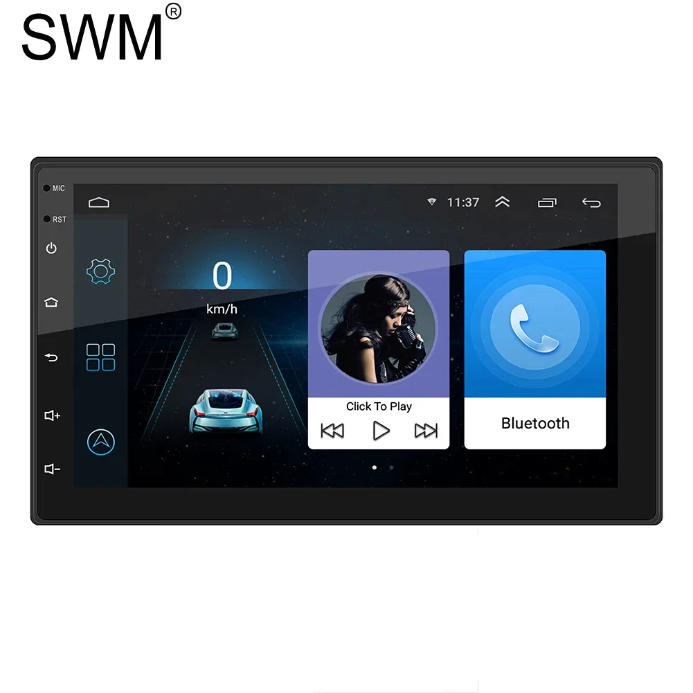2 Din радио gps навигация Android автомобильный Радио мультимедийный плеер Coche радио рулевое колесо управление камера заднего хода авто радио - Цвет: Car Radio Only