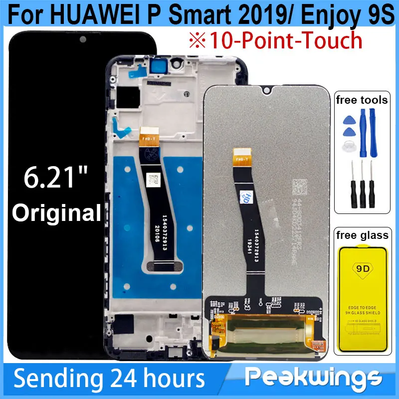 ЖК дисплей 6 21 дюйма для HUAWEI P Smart 2019 сенсорный экран в сборе Enjoy 9S L21 LX3 2019|Экраны